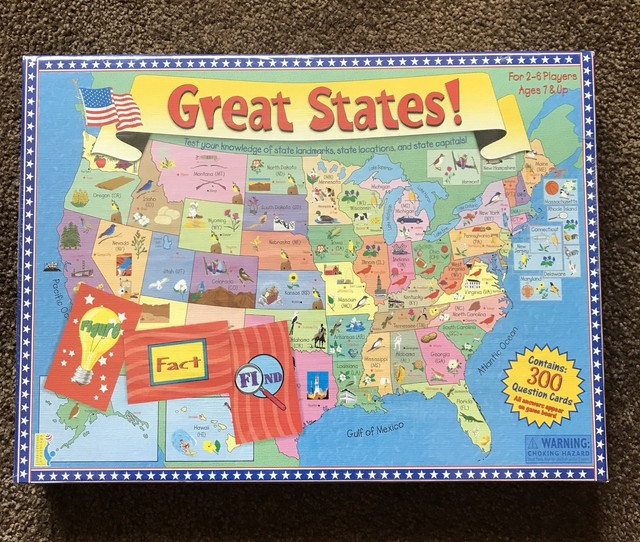 Great States Board Game by International Playthings New in Packaging