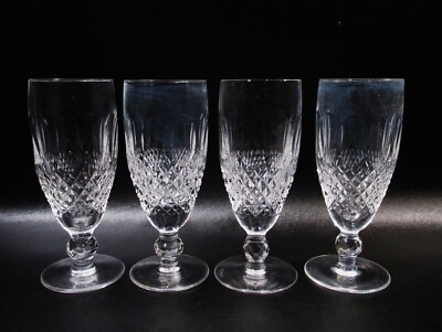 Waterford Crystal Colleen Short Stem Cut Claret Wine Glasses 4.75h 4pc Lot A
