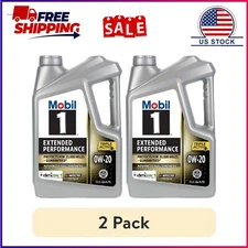 (2 pack) Mobil 1 Extended Performance Full Synthetic Motor Oil 0W-20, 5 Quart