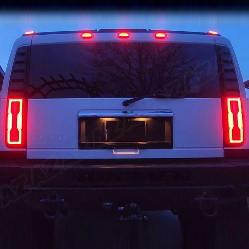 For 03-09 Hummer H2 SUV 4in1 LED Tail Lights Rear Brake Turn Signal Reverse Lamp - Image 4 of 4
