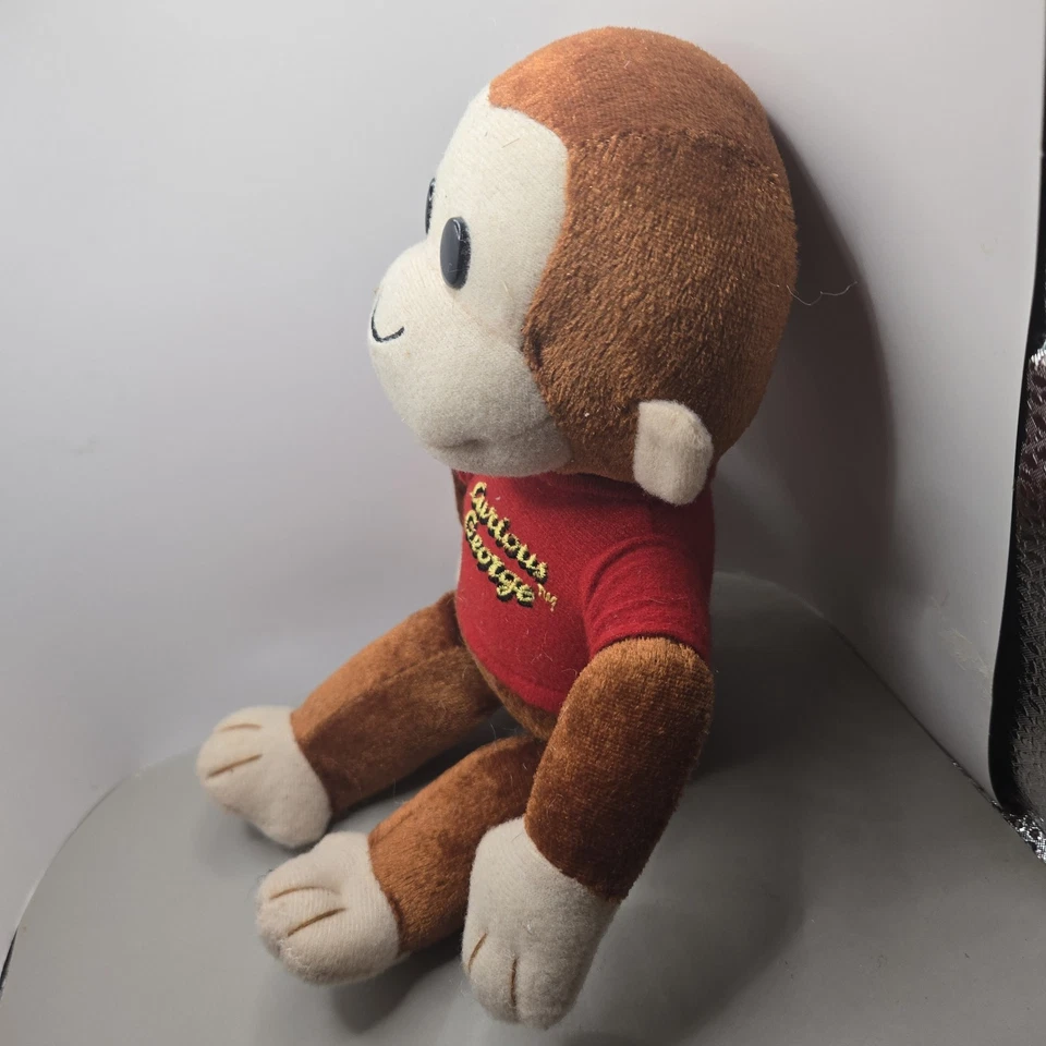 Curious George 15 pulgadas mono peluche camisa roja KellyToy 2005 peluche Foto 2 de 4