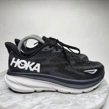 Hoka One One Clifton 9 Black/White Running Shoe's Women's Size 7.5B 1127896BWHT