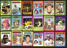 1975 Topps Mini EX avg lot 445 different baseball cards decent mid grade A98225
