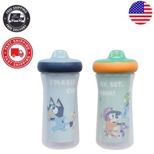Dishwasher Safe Bluey Insulated Sippy Cups 9 oz, Toddler-Friendly Drinkware