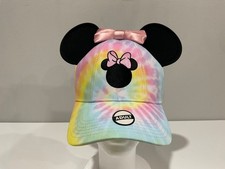 Minnie Mouse Hat With Ears Youth Tie Dye 3D Ears Hat with Bow Disney Adult