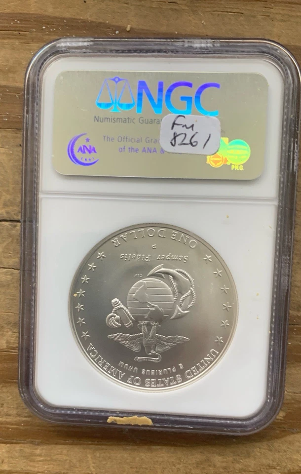 2005-P NGC MS 69 MARINES COMMEMORATIVE SILVER DOLLAR - Image 2 of 2