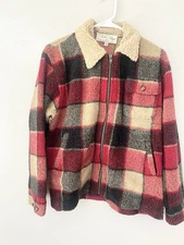 Tasha Polizzi Southwestern Aztec Sherpa Jacket Coat Size Medium Blanket Coat