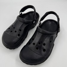 Crocs Yukon Sport Clogs Mens Size 11 Black All-Terrain Rugged Adjustable Strap