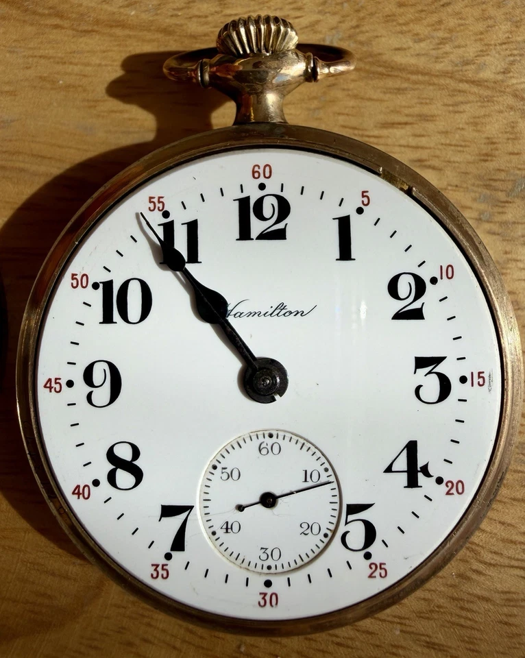 Reloj Bolsillo Hamilton 974 Vintage 1916, Tamaño 16, 17 Joyas Belleza Foto 3 de 4