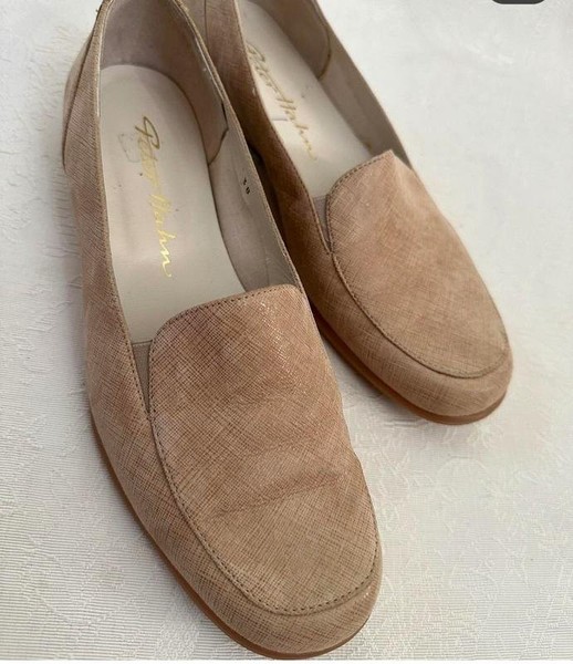Women Peter Hahn Loafers Beige Leather 37