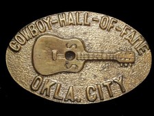 NF09161 NOS VINTAGE 1970s  COWBOY HALL OF FAME OKC  SOLID BRASS BARON BUCKLE