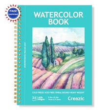 Watercolor Paper Pad 5.5 x8.5 140lb 300g Spiral Bound Tear Line Sketchbook Kids