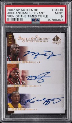 2007-08 SP Authentic - Sign of the Times Triple LeBron James, Kobe