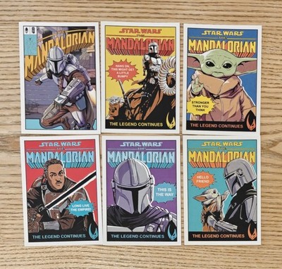 2021 Topps Star Wars The Mandalorian Comic Book Artwork Cards Complete Set 1-6