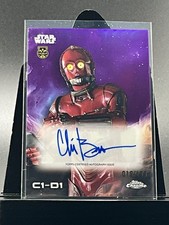 2025 Topps Chrome Star Wars C1-D1 Purple Autographed Card  /199