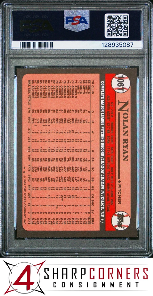 Topps 1989 negociado #106T Nolan Ryan Rangers Hof PSA 9 Foto 2 de 2