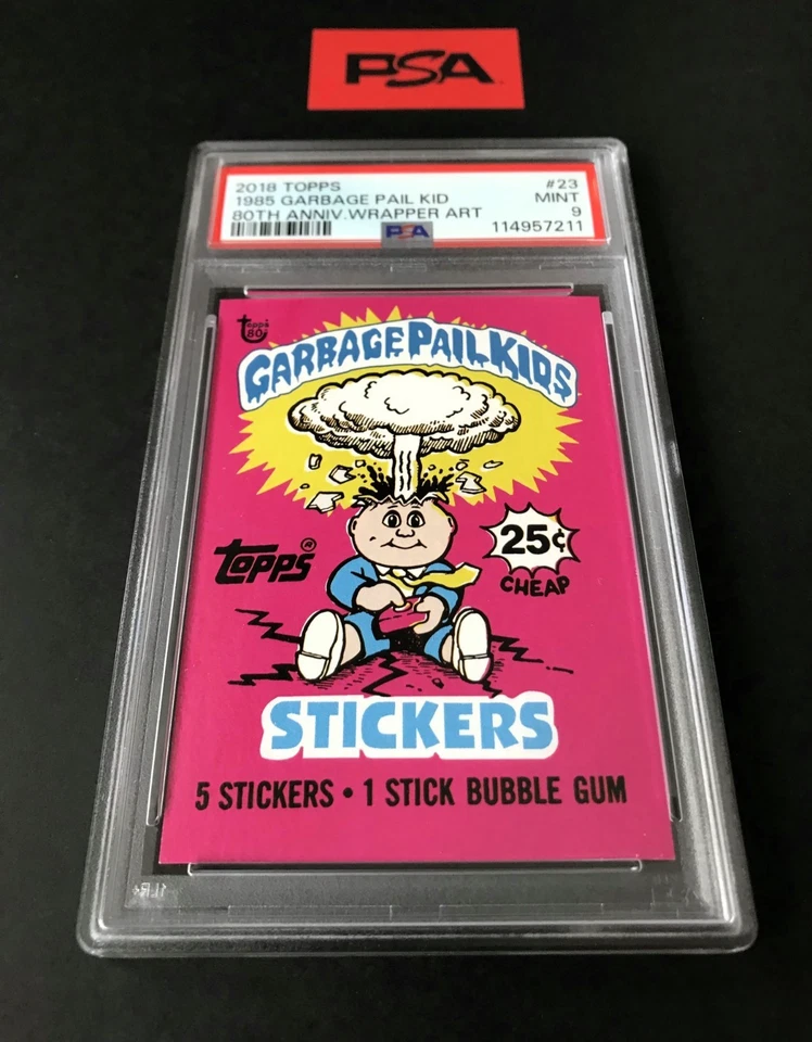 2018 TOPPS #23 1985 GARBAGE PAIL KIDS 80TH ANNIVERSARY WRAPPER PSA 9 MINT GPK - Image 2 of 4