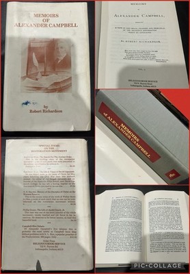 Memoirs Of Alexander Campbell By Robert Richardson Vol 1 & 2 HC Dust Jacket