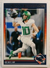 2024 Score Football Bo Nix Denver Broncos Oregon Ducks SP Rookie RC Insert