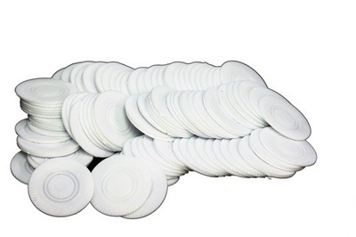 White Poker Chips/100-Bg