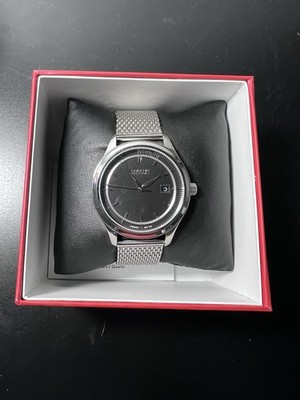 Dugena Premium 7090211 Men's Wristwatch Watch Black Dial Stainless Steel