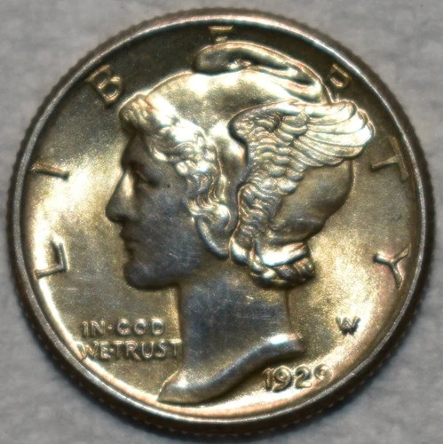 Uncirculated 1929-P Mercury Dime, Razor-Sharp w/ FSB.