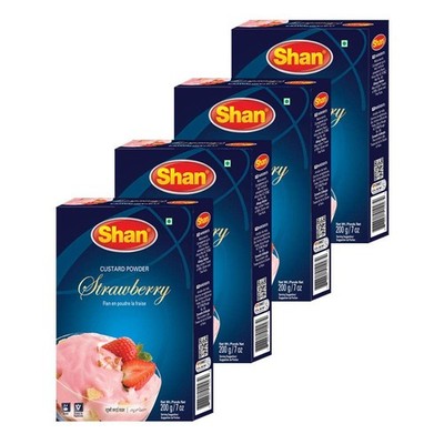 Shan Custard Powder Strawberry 7 oz (200g) Pack of 6