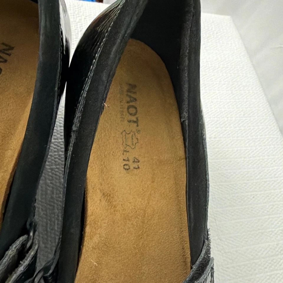 Zapatos de moda Naot para mujer talla 10 Mary Jane charol negro correa ajustable Foto 3 de 4