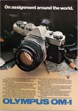 Olympus OM-1 Camera Vintage Magazine Ad 1979 Full Page Photography Print