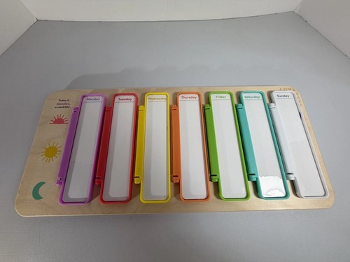 Lovevery Plan Ahead Weekly Planner Rainbow Colors Dry Erase Montessori Wood