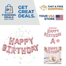 Luxury 16 Inch Happy Birthday Foil Letters - Reusable Balloon Decor for Events