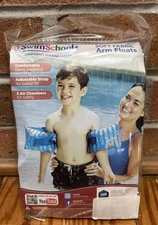 Swim School Soft Fabric Arm Floats Level 3 - M/L 40-80 lbs BRAND NEW Adjustable