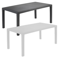 Rectangle Garden Plastic Patio Dining Bench Whether Proof Table Indoor Outdoors
