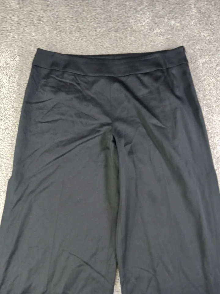 Pantalones de vestir Escada para mujer 42 negros nuevos mezcla de lana pierna ancha  Foto 3 de 4