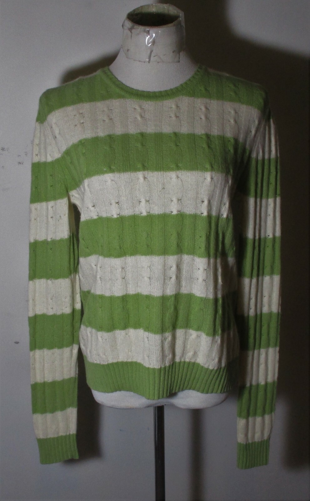 ALEXANDRA BARTLETT Green Angora Rabbit Hair Blend Sweater Size S