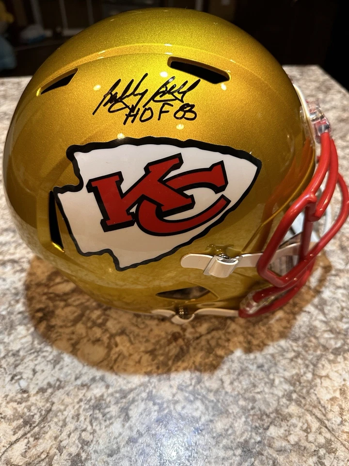 Casco Bobby Bell tamaño completo con certificado deportivo Schwartz Foto 2 de 2