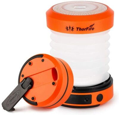 Thorfire LED Camping Lanterne Lumières Manivelle USB 7,8 OZ Mini Lampe