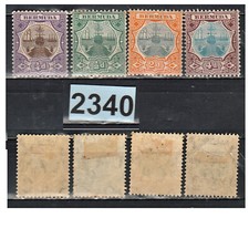 2340 BERMUDES BERMUDA 1906-10 LOT 4 TIMBRES NEUFS N* MH N° 29-31-34-37