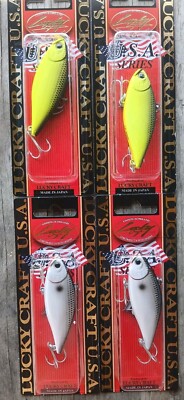 Lot Of (4) Lucky Craft LV-300 S & LV-200 S Lures. Low Price!!
