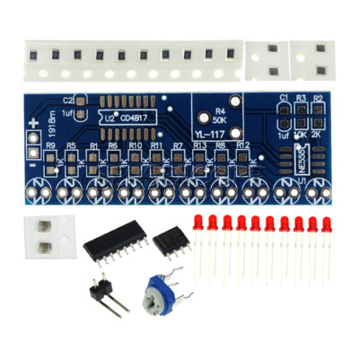 LED Chaser Flowing Water Light NE555 Module + CD4017 Circuit Driver Cycle