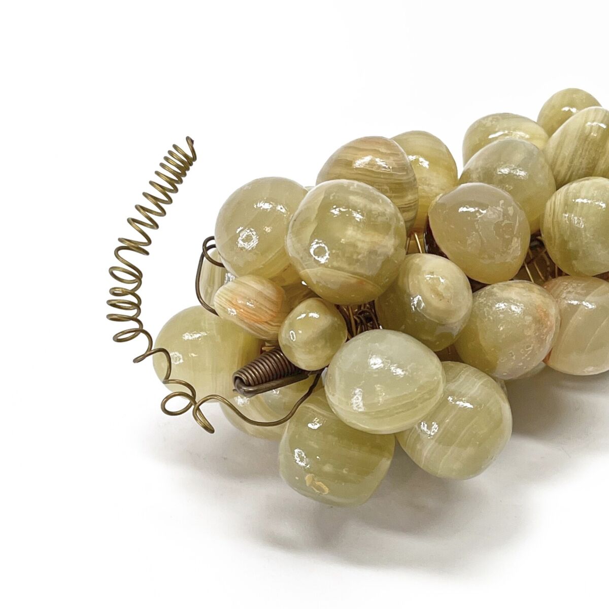 Large Grape Cluster Gem Polished Stone Green Tan 8 Large Grape Cluster Gem Polished Stone Green Tan 8