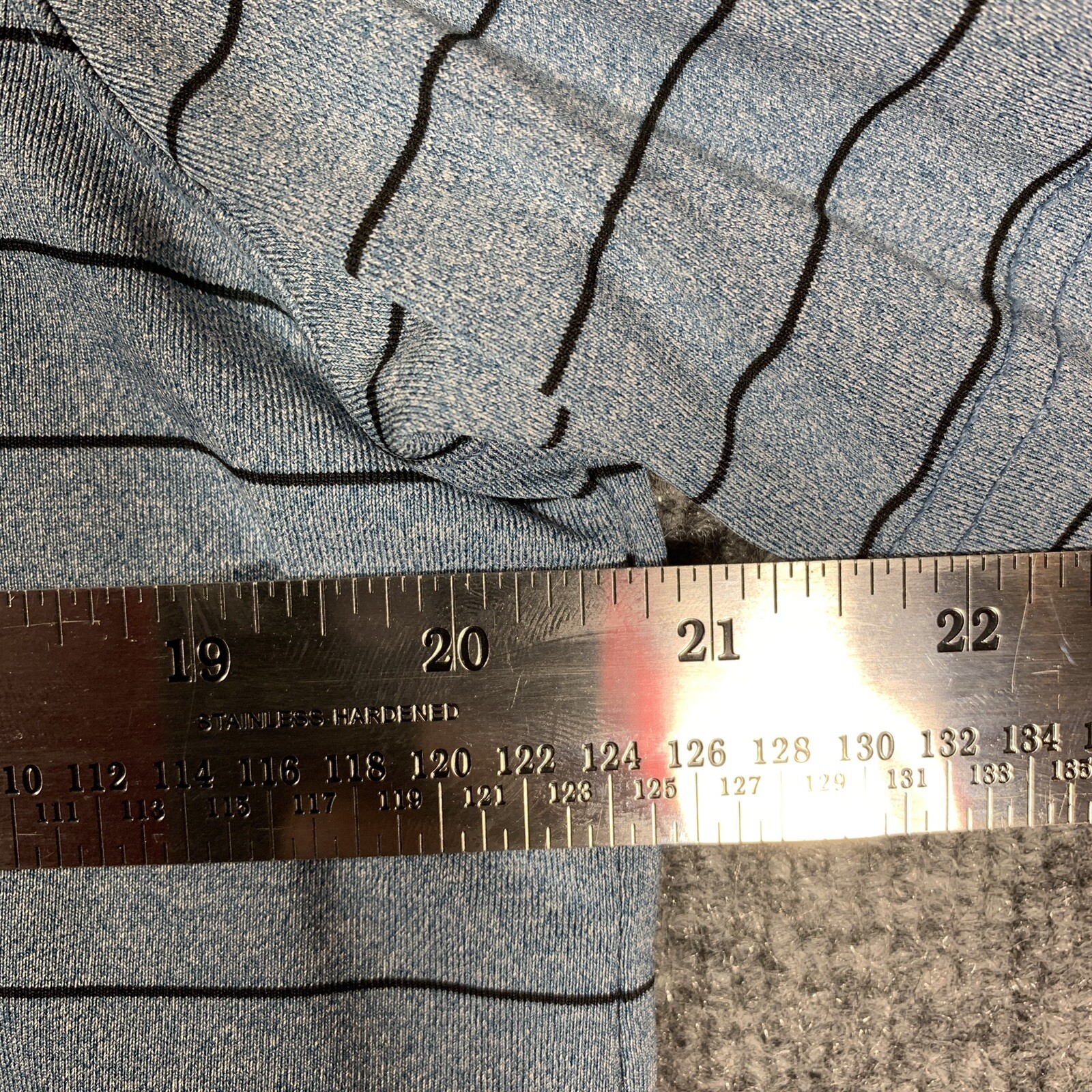 C9 Champion Mens M Short Sleeve Golf Polo Shirt Blue Stripe Embroidered Medium