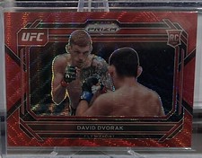 DAVID DVORAK 2023 Panini UFC Prizm RED Wave Prizm ROOKIE