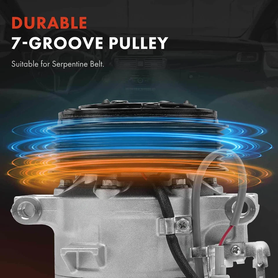 Compresor de aire acondicionado con embrague para INFINITI Q60 2017-2020 Q50 2014-2021 V6 3,0 L 3,7 L Foto 4 de 4