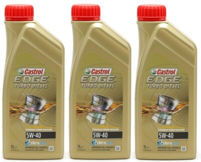 Castrol Edge Turbo Diesel 5W-40 Fluid Titanium (ex. FST) Motoröl 3x 1l = 3 Liter