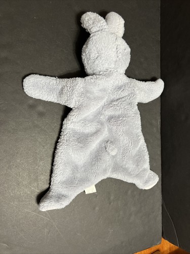 KellyToy Bunny Rabbit Lovey Gray Pink Plush Rattle Crinkle Security Blanket Flaw - Picture 5 of 11