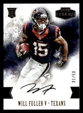 2016 Panini Honors #92 Will Fuller V Rookie RC Auto Autograph 1/50