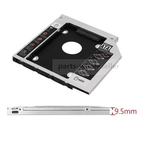 2nd SSD HD SATA Hard Drive Optical Caddy for Lenovo IdeaPad Z50-70 B50-30 E50-70 - Picture 2 of 7