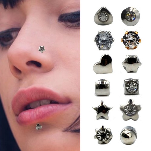 1 Stück Kein Piercing Magnetische Nasenstecker Lippen Ohrstecker Ohrringe ┛ - Bild 1 von 37