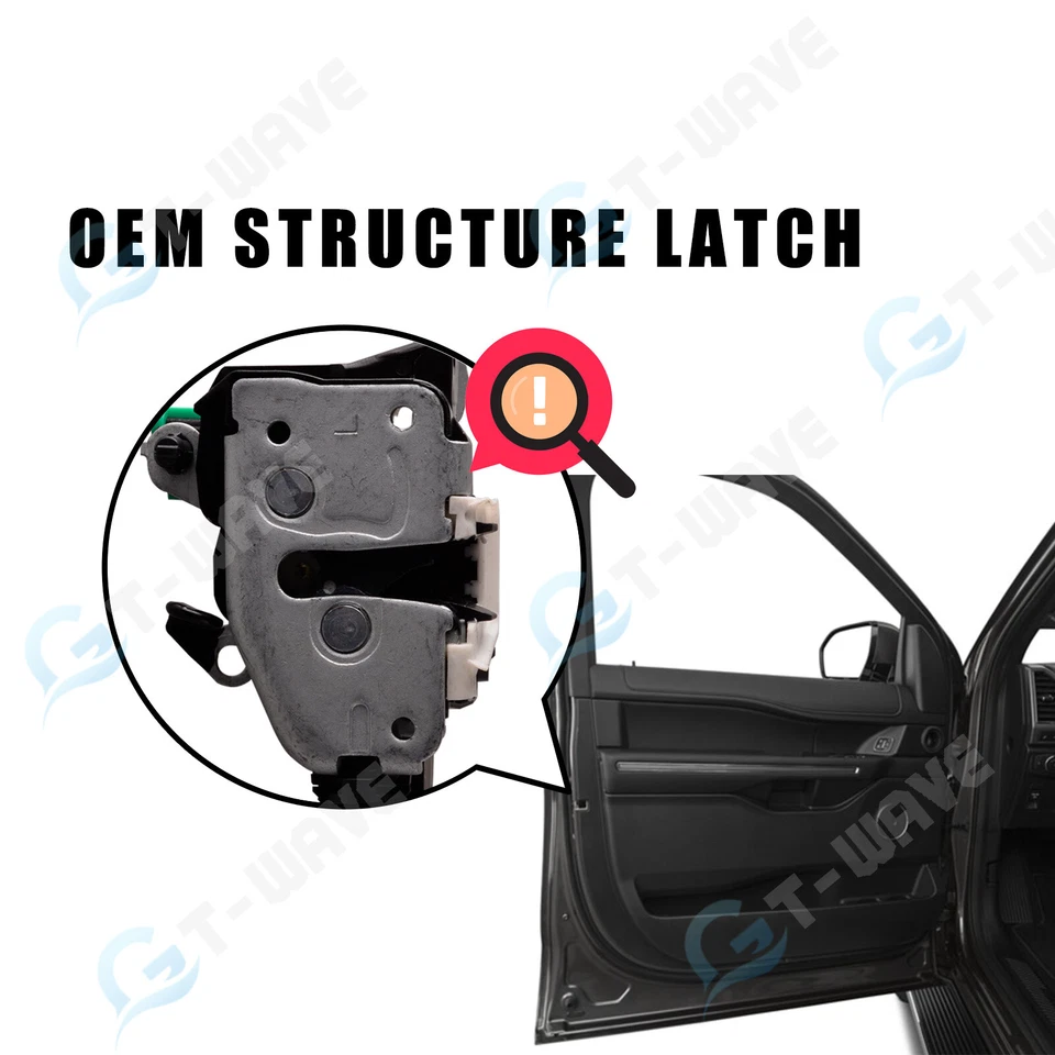 Cerradura de pestillo de puerta eléctrica para conductor delantero izquierdo compatible con Ford F250/350/450/550 99-08 doble cabina Foto 2 de 4